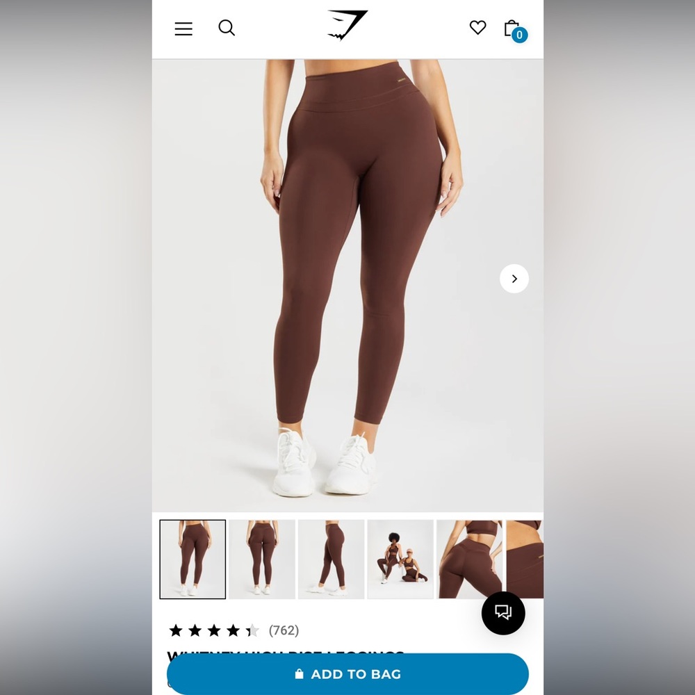 GYMSHARK WHITNEY HIGH RISE LEGGINGS.